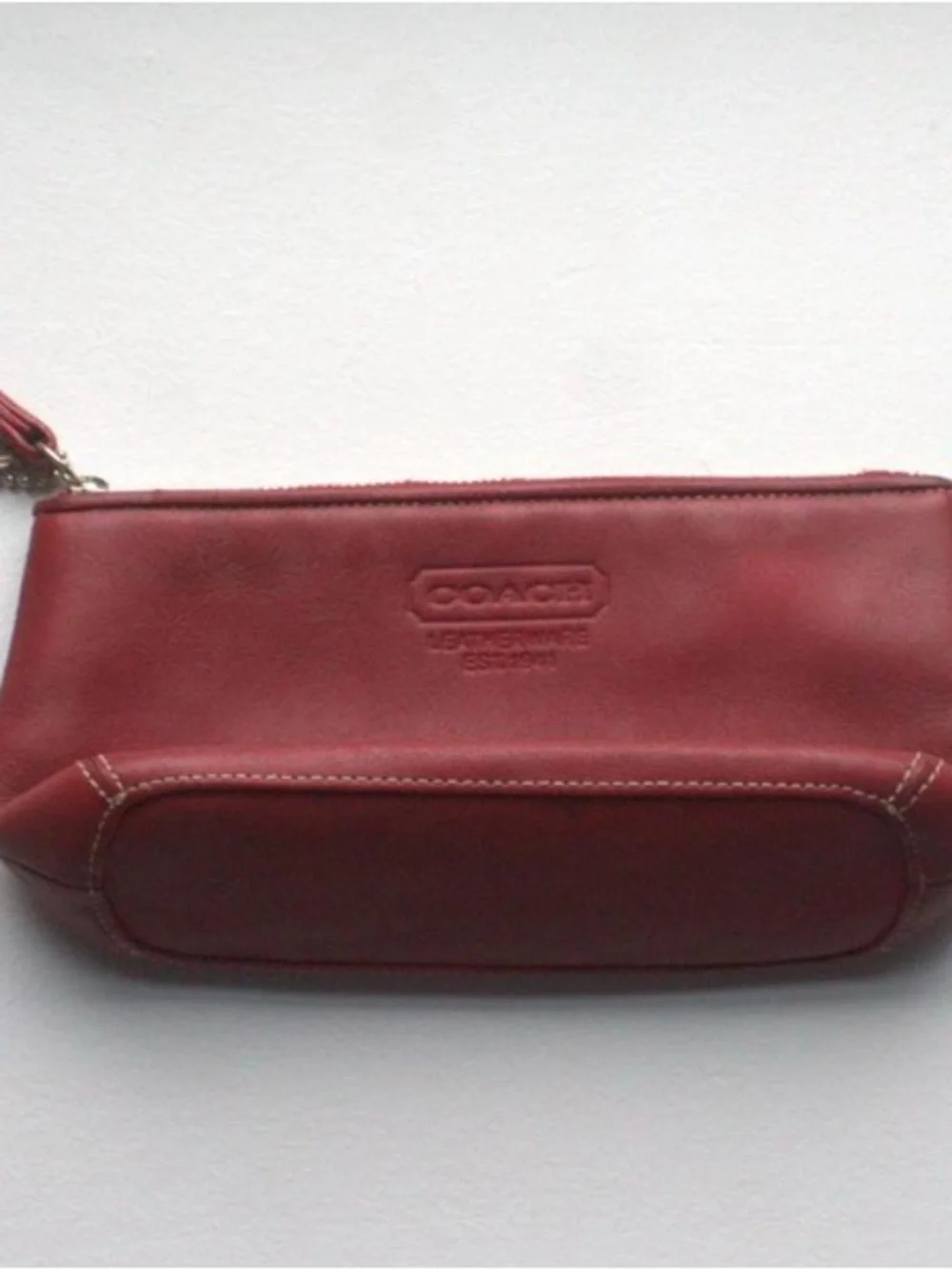 Coach Red Leather Mini Wristlet